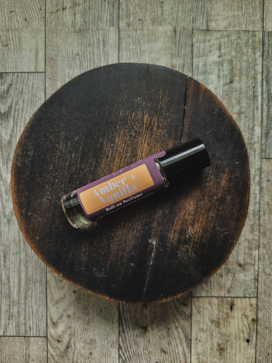 Amber + Vanilla Scented Roller