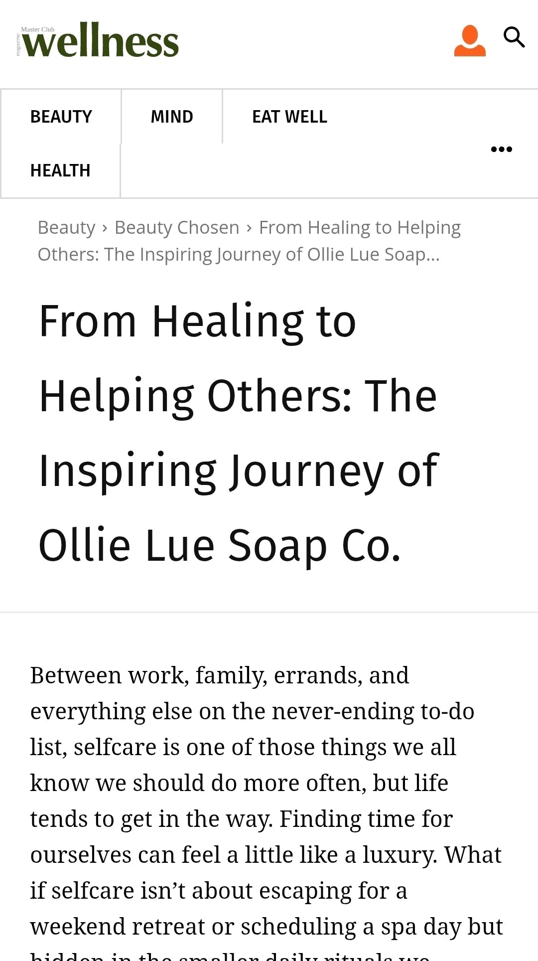 Feature on Wellness Magazine!